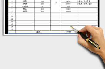 2021年項(xiàng)目成本明細(xì)表格