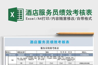 2021年酒店服務(wù)員績效考核表