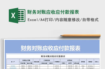 2021年財務對賬應收應付款報表免費下載