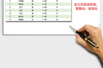 2021年学生成绩自动筛选排序（公式实现）