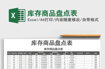 2021年庫(kù)存商品盤(pán)點(diǎn)表