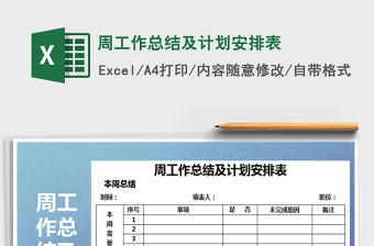 2021年周工作總結及計劃安排表