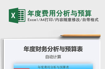 2021年年度費用分析與預算