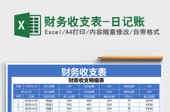 2021年財(cái)務(wù)收支表-日記賬