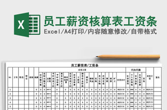 2021年員工薪資核算表工資條