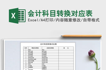 2021年會(huì)計(jì)科目轉(zhuǎn)換對(duì)應(yīng)表