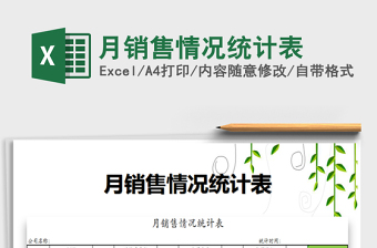 2021年月銷售情況統(tǒng)計(jì)表