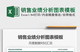 2021年銷售業績分析圖表模板