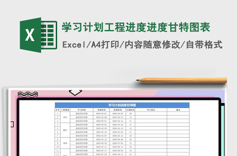 计划进度甘特图excle模板Excel模板
