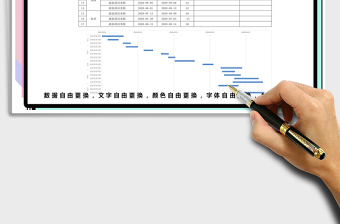 2021年学习计划工程进度进度甘特图表