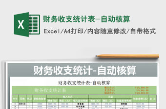 2021年財務收支統計表-自動核算