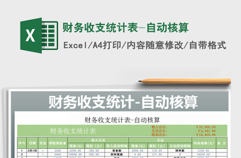 2021年財務(wù)收支統(tǒng)計表-自動核算