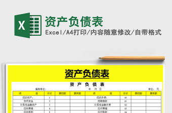 2021年資產(chǎn)負(fù)債表