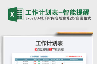 2021年工作計劃表-智能提醒