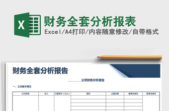 财务分析套表免费下载