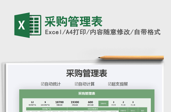 2021年采購管理表