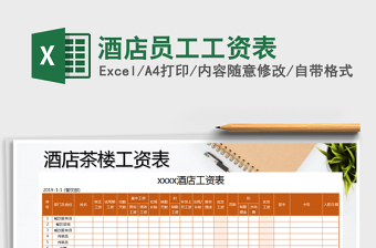 2021年酒店員工工資表
