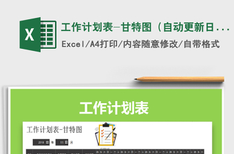 工作计划表excel日期自动更新