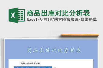 2021年商品出庫對比分析表