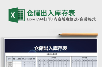 2021年倉儲出入庫存表