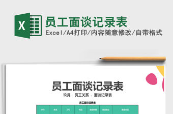 2021年員工面談記錄表