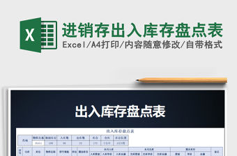 2021年進銷存出入庫存盤點表