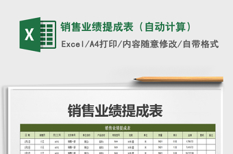 2021年銷售業(yè)績提成表（自動計算）