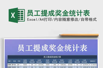 2021年員工提成獎金統(tǒng)計表