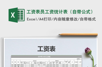 2021年工資表員工資統(tǒng)計表（自帶公式）