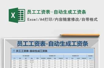 2021年員工工資表-自動生成工資條