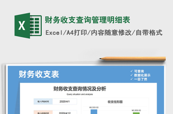 2021年財務(wù)收支查詢管理明細(xì)表