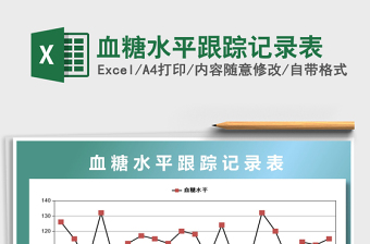 2021年血糖水平跟蹤記錄表
