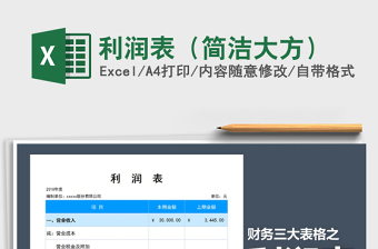 2021年利潤表（簡潔大方）
