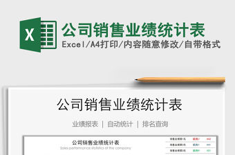 2021年公司銷售業績統計表