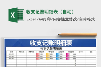 2021年收支記賬明細(xì)表（自動(dòng)）