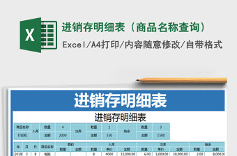 2021年進(jìn)銷存明細(xì)表（商品名稱查詢）