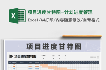 2021年项目进度甘特图-计划进度管理