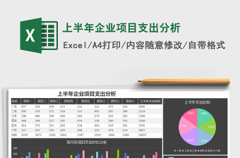 上半年企业项目支出分析表excel模板