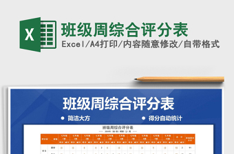 2021年班級(jí)周綜合評(píng)分表