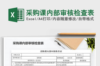 2021年采購(gòu)課內(nèi)部審核檢查表