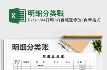 2021年明細分類賬