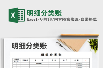 2021年明細(xì)分類賬