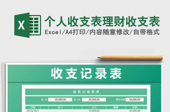 2021年個(gè)人收支表理財(cái)收支表