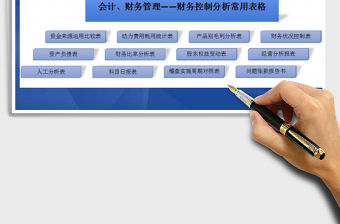 2021年財務(wù)控制分析常用表格