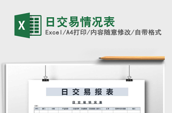 2021年日交易情況表