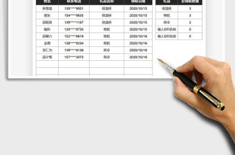 2021年开业礼品派送领取登记表