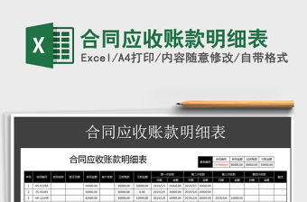 2021年合同應收賬款明細表