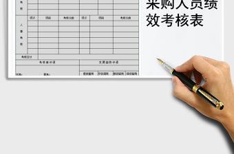 2021年采購人員績效考核表