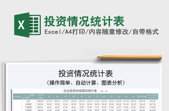 2021年投資情況統(tǒng)計(jì)表