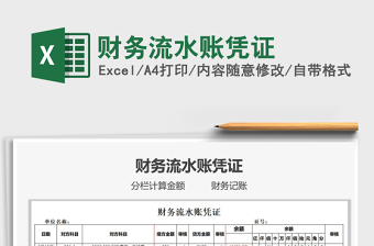 2021年財(cái)務(wù)流水賬憑證